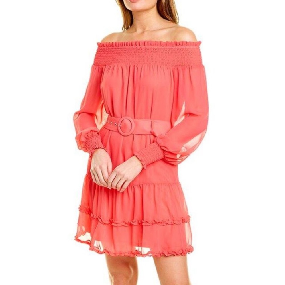 BCBGeneration Women's Pink Off-the-shoulder Mini Dress new with tags size 10
